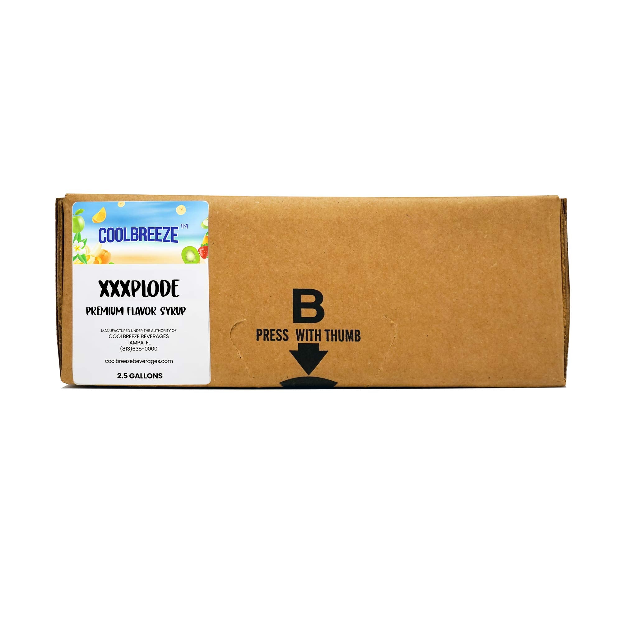 Coolbreeze Beverages Energy Drink Syrup, Concentrated Flavor Syrup - 2.5 Gallon BIB Bag in Box - Xxxplode