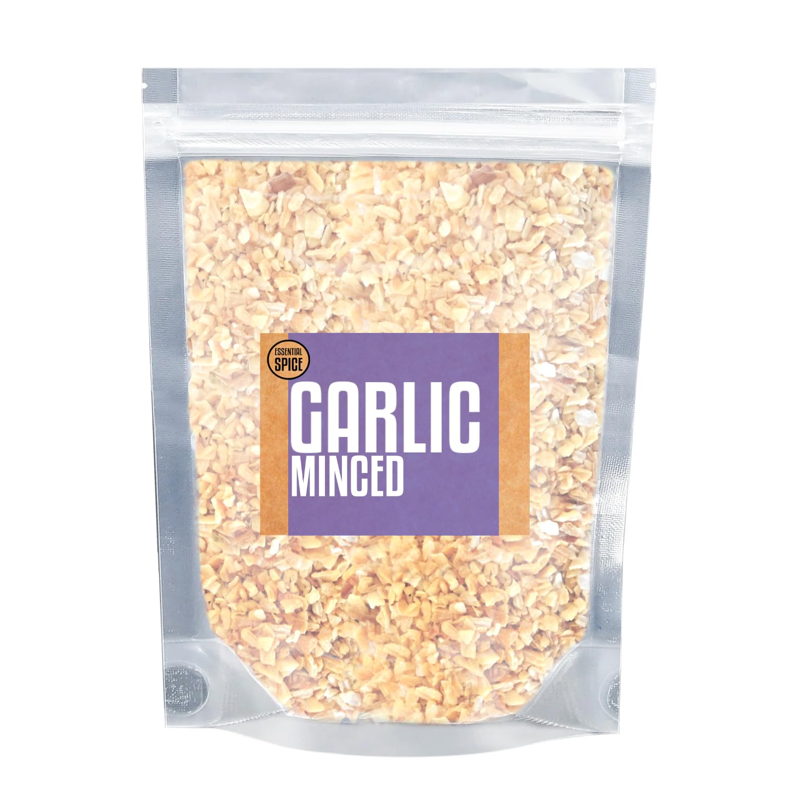 Essential Spice Minced Garlic, 4 oz Bottle - Bold, Pungent Flavor in Convenient Dried Form - Perfect for Sauces, Stir-Fries, Soups & Rubs - 100% Pure