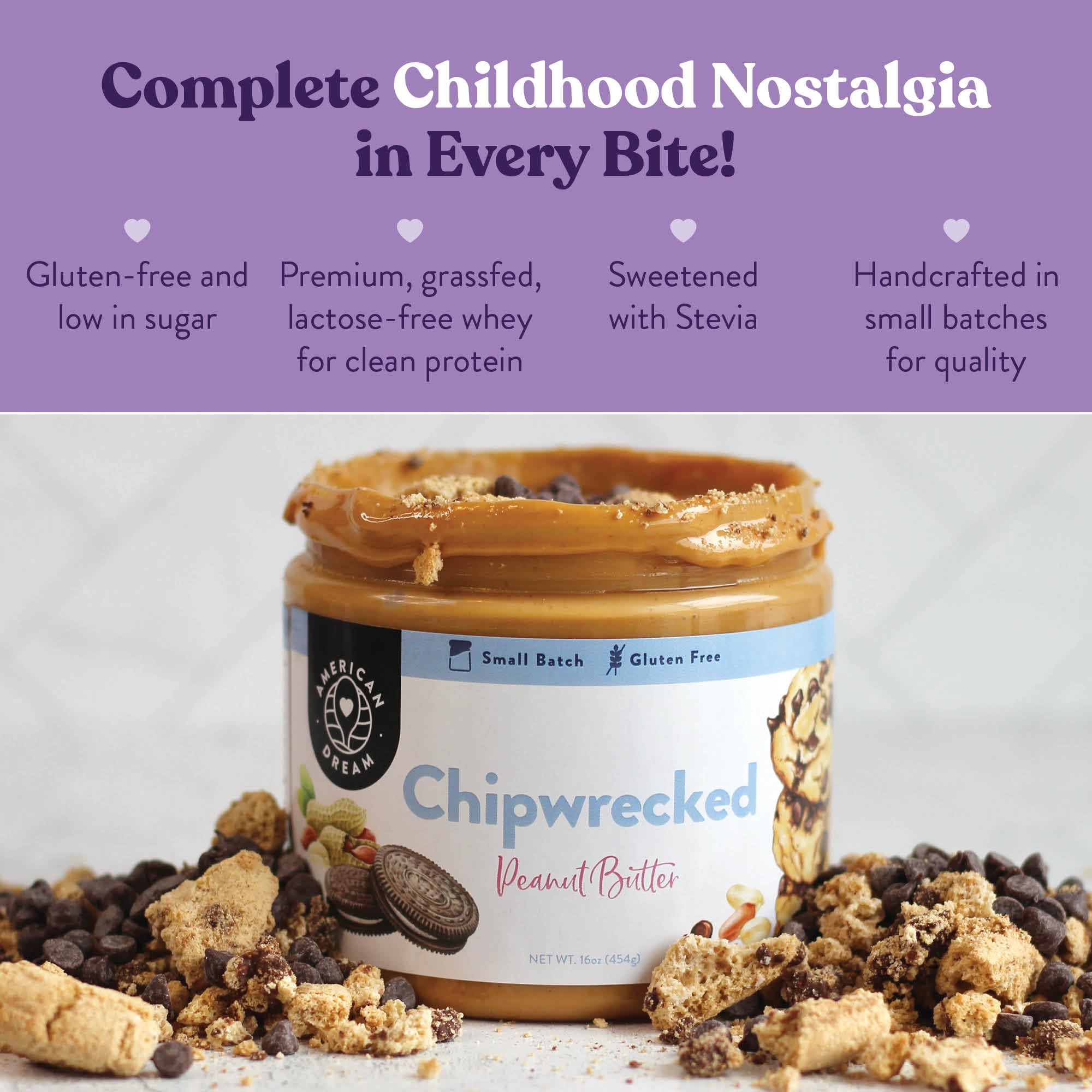 American Dream Nut Butter - Gluten-Free Chipwrecked Peanut Butter