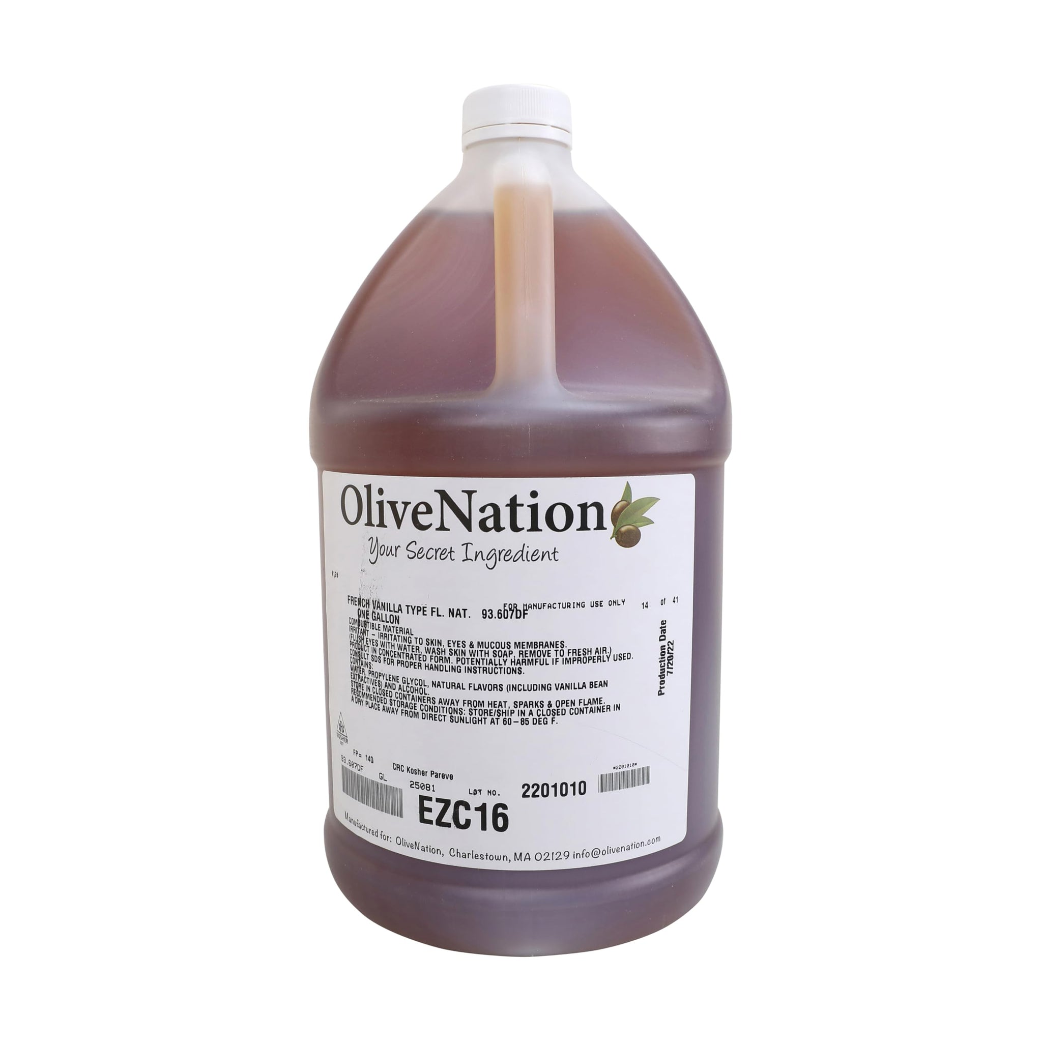 OliveNation French Vanilla Flavoring Extract, Deep Rich Flavoring for Baked Goods, Cakes, Frosting, Fillings, PG Free, Non-GMO, Gluten Free, Kosher
