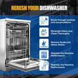 Dishwasher Cleaner Tablets - Dishwasher Cleaner And Deodorizer Tablets Lemon Scented, Heavy Duty Deep Clean Descaler Pods for Septic Safe, Prevents