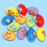 Pre-Filled Ocean Themed Easter Eggs with Candy, Sea Animal Themed Egg Hunt Supplies, 12 Total (Ocean)