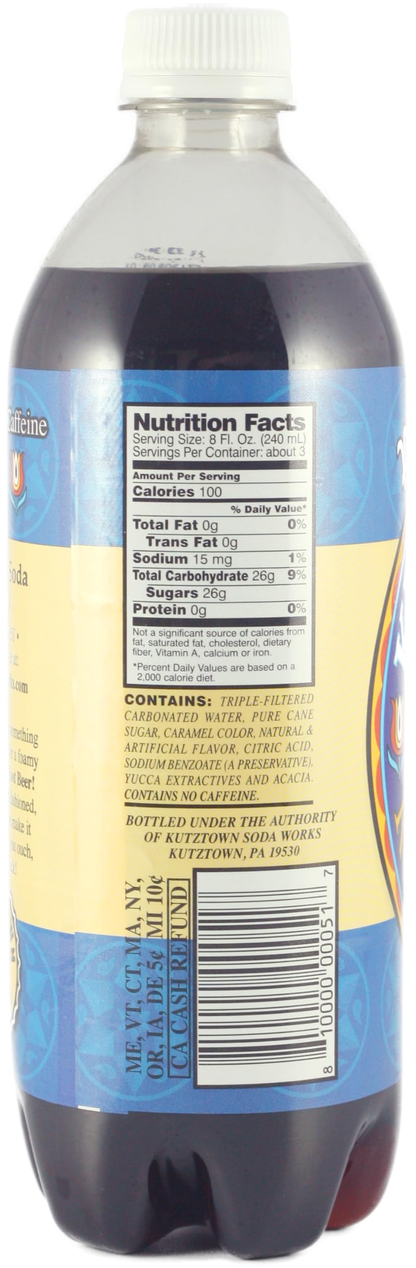 AmishTastes Root Beer, Kutztown "Nix Besser" PA Dutch Style, 24 Oz. (Pack of 4)