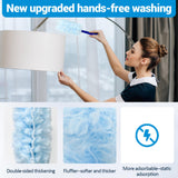 30-Pack Duster Refills Kit -Heavy Duty Disposable Dust Replacement Heads Includes 3 Duster Handles for Home and Office Cleaning Ceiling