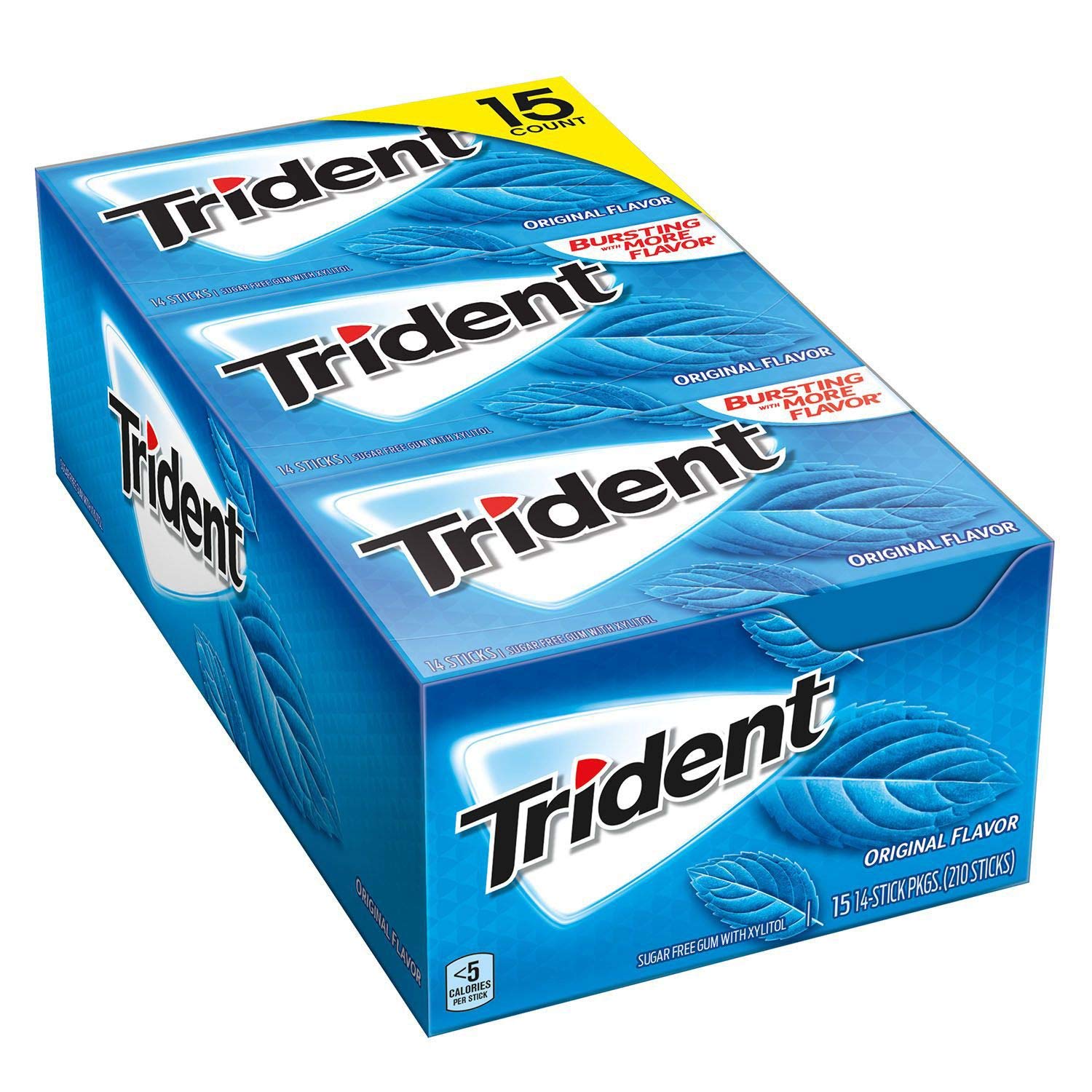 Trident Original Sugar-Free Gum 14 ct., 15 pks. (pack of 4) A1