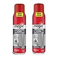 Magic Stainless Steel Cleaner Aerosol - 17 Ounce (2 Pack)- Removes Fingerprints Residue Water Marks and Grease from Appliances - Refrigerator