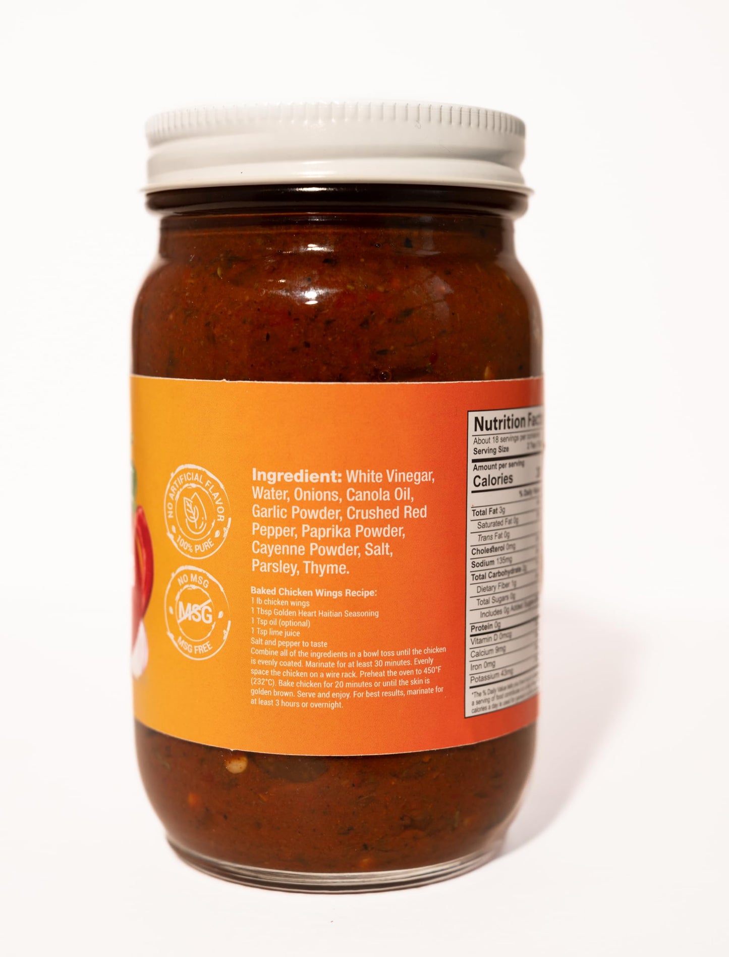 Golden Heart Spicy Haitian Epis - Authentic All?Natural Caribbean Seasoning & Marinade Paste - Spicy Heat, Gourmet Flavor Base for Meats, Seafood