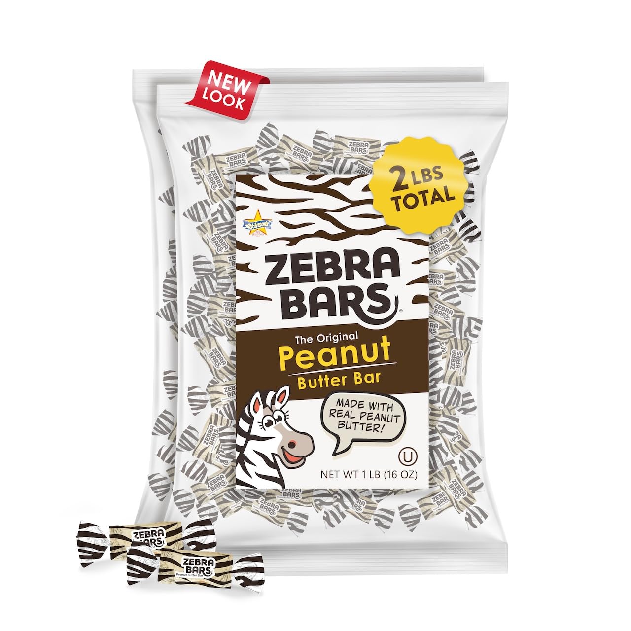 Atkinson's Peanut Butter Bars Crunchy Crispy Peanut Butter Candy 2 lb Bag