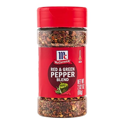McCormick Seasoning Blend, Red & Green Pepper, Mildly Spicy Seasoning Featuring Red Peppers, Jalapeño Peppers, Green Bell Peppers & Sweet Chili Flakes