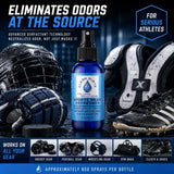 Clean Slate Sports Gear Refresher - Eliminates Odors at the Source, Breaks Down Sweat & Salt Buildup - For Hockey Gear, Football Pads, Cleats, Gloves