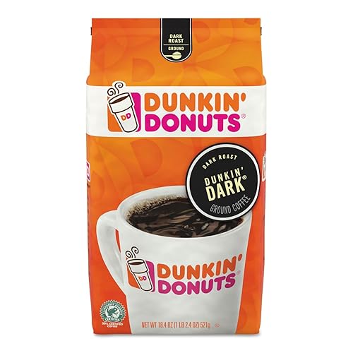 Dunkin’ Midnight Dark Roast Ground Coffee, 18.4 Ounce Bag
