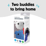 Kikkerland Set of Two Reusable Dryer Buddies for Laundry - Fabric Softener Dryer Balls - Control Static, Remove Wrinkles, Dry Clothes Faster, Puffer
