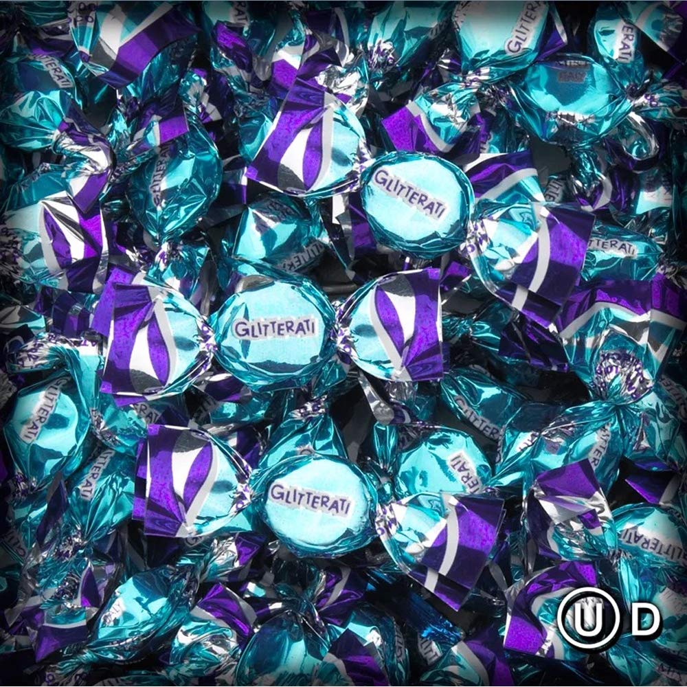 GLITTERATI All Natural Deluxe Mint Italian Miniature Hard Candies, Individually Wrapped Gourmet Candy, Vegan, Gluten Free, Non-GMO, Resealable Pouch