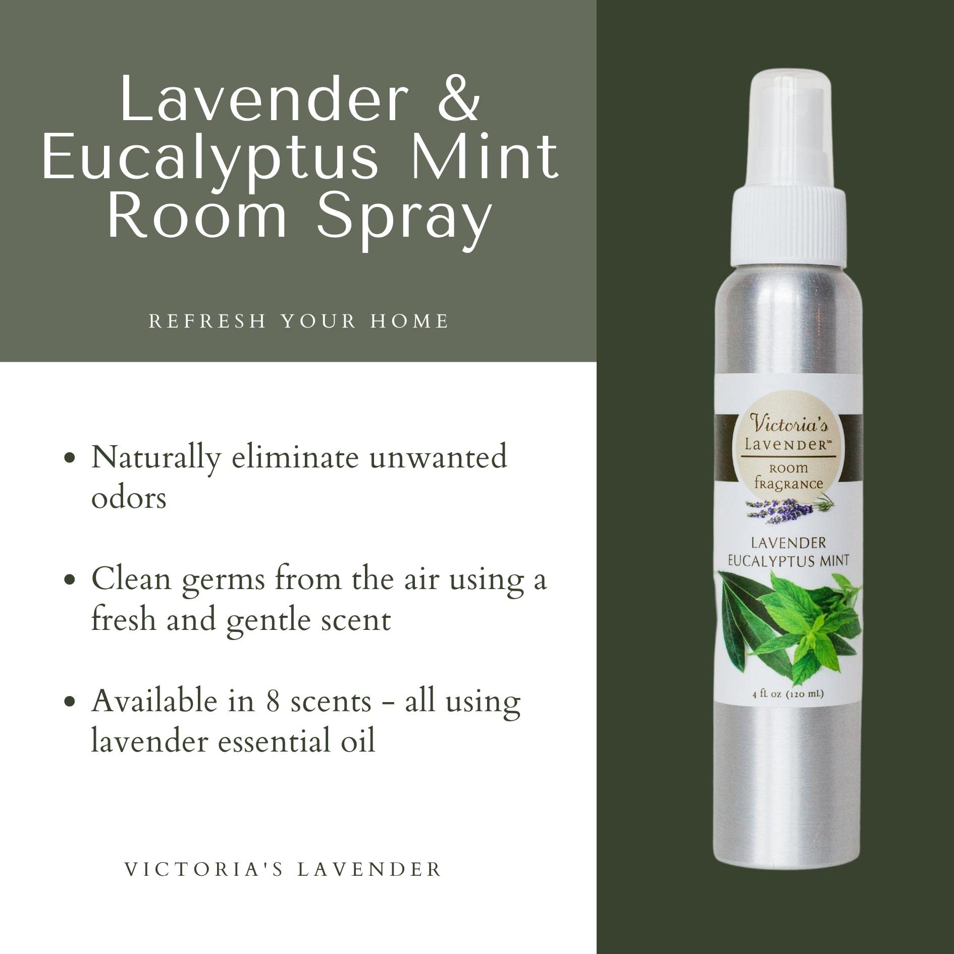 Victoria's Lavender Room Fragrance Spray - Natural Air Freshener & Odor Eliminator, Luxury Essential Oil for Home & Bathroom, Aromatherapy, Ideal