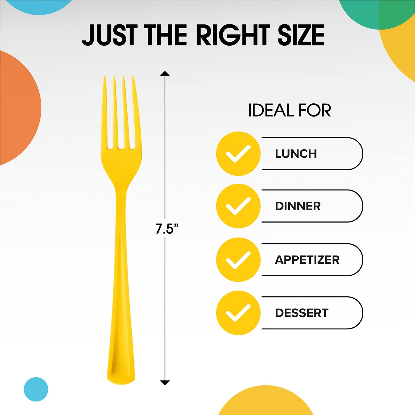 Exquisite Yellow Plastic Forks 50 Pieces Yellow Forks Disposable Utensils Heavy Duty Plastic Cutlery Set Disposable Cutlery Sets Flatware Sets