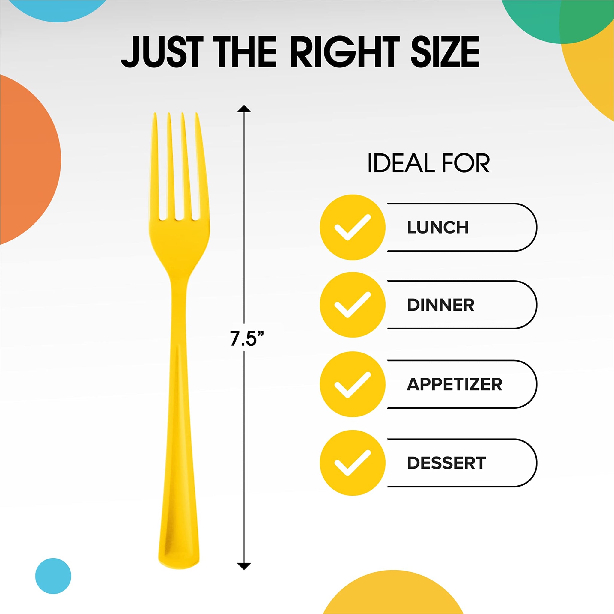 Exquisite Yellow Plastic Forks 50 Pieces Yellow Forks Disposable Utensils Heavy Duty Plastic Cutlery Set Disposable Cutlery Sets Flatware Sets