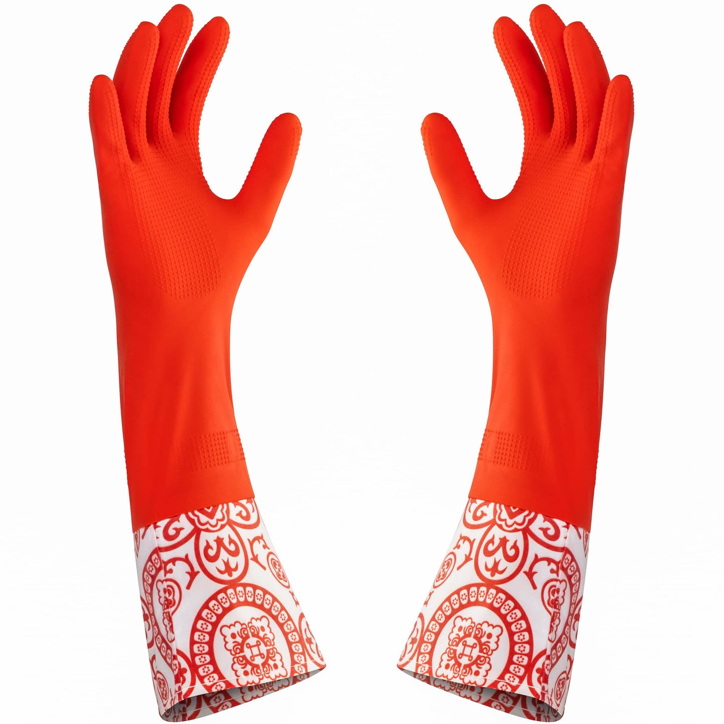 DecorRack 4 Pair Household Cleaning Gloves, Reusable Medium-Sized Multi-Purpose Gloves, Assorted