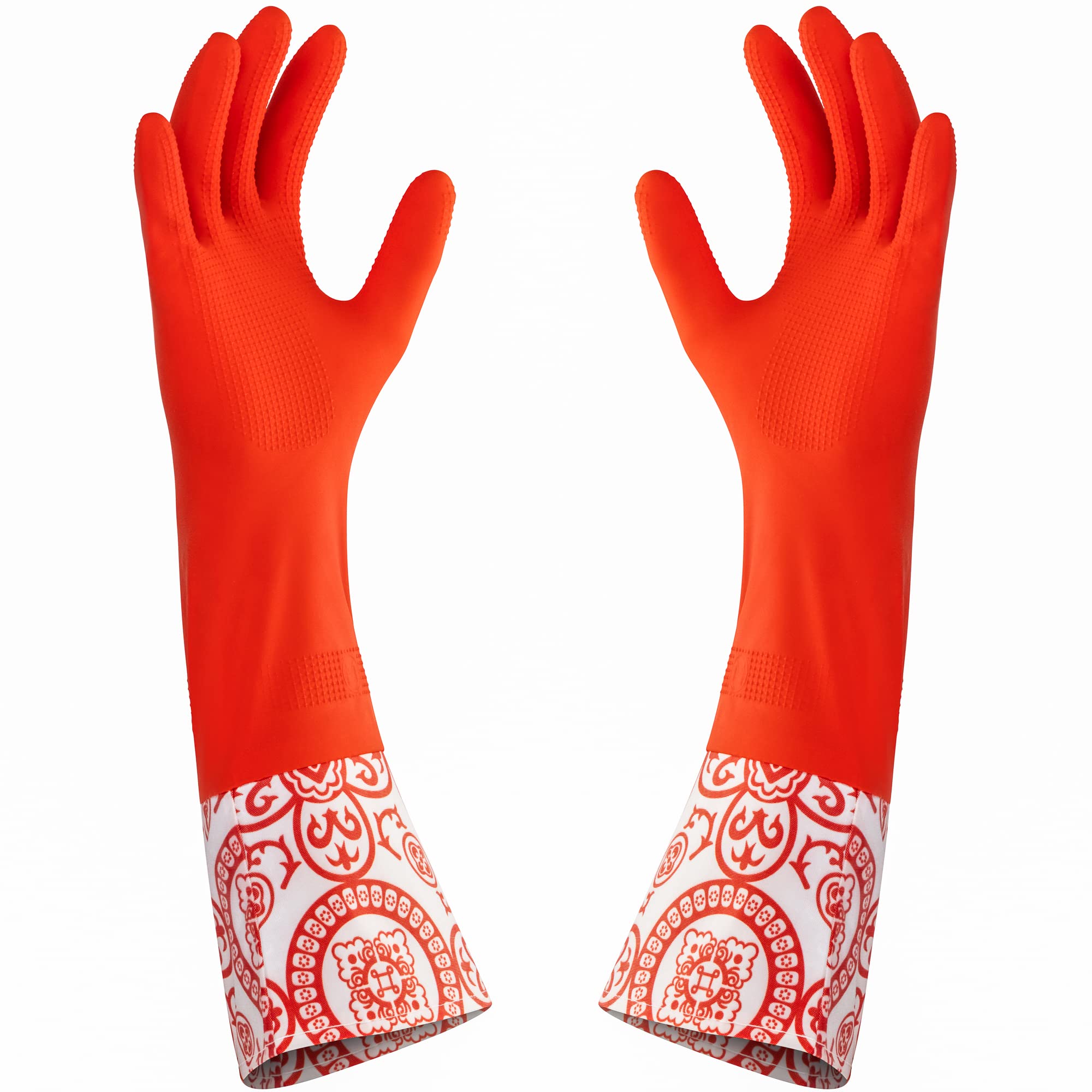 DecorRack 4 Pair Household Cleaning Gloves, Reusable Medium-Sized Multi-Purpose Gloves, Assorted