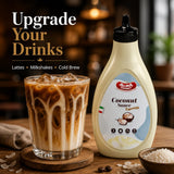 Alma Gourmet Coconut Topping Sauce Imported from Italy, 17.6 Oz (500g) - Creamy Coconut Dessert Syrup, Sweet Coconut Sauce Drizzle for Ice Cream