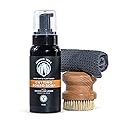 Rhino Wax Cutting Board Cleaning Kit - Includes Cutting Board Foaming Soap, Scrub Brush, Microfiber Cloth - Castile-Based Natural Cleaner - Easy Foam