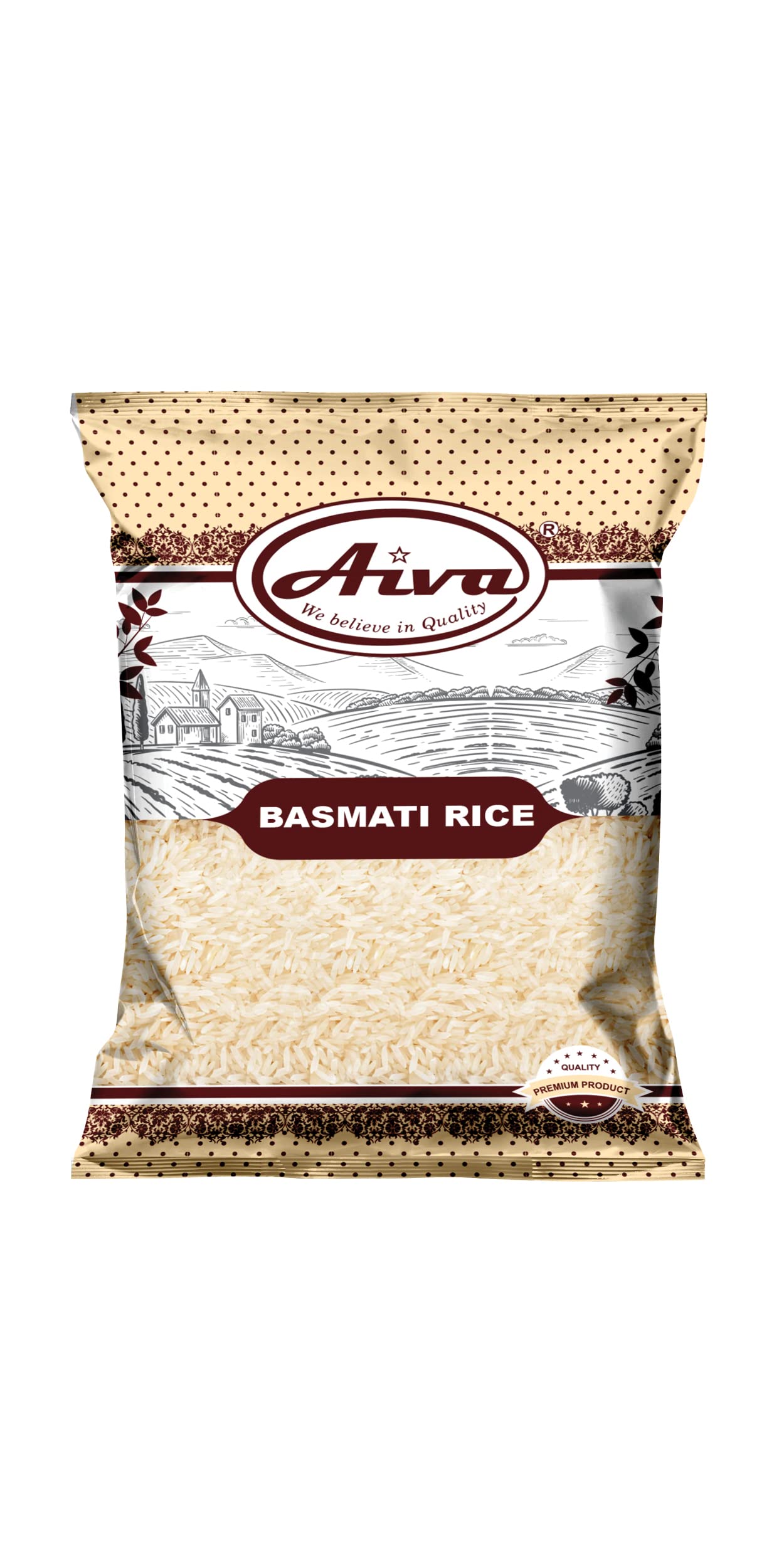 AIVA Extra Long Indian White Basmati Rice | Extra Long Basmati Rice - 4 LB