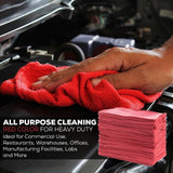 SIMPLI-MAGIC Cotton Shop Towels 14"x12" (500 Pack) - Reusable Cleaning Shop Rags for Mechanic, Industries, Garage and Homes (Red)