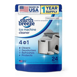 Earth Breeze Ice Machine Cleaner Tablets - 4-in-1 Cleans, Deodorizes, Refreshes & Protects - Fragrance Free, No Harsh Chemicals - Ice Maker Cleaner