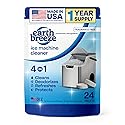 Earth Breeze Ice Machine Cleaner Tablets - 4-in-1 Cleans, Deodorizes, Refreshes & Protects - Fragrance Free, No Harsh Chemicals - Ice Maker Cleaner