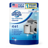 Earth Breeze Ice Machine Cleaner Tablets - 4-in-1 Cleans, Deodorizes, Refreshes & Protects - Fragrance Free, No Harsh Chemicals - Ice Maker Cleaner