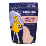 Morton Himalayan Pink Salt Fine Grain, All-Natural Pink Himalayan Salt, 1 lb Resealable Pouch, Ideal for Cooking, Baking, Seasoning & Everyday Use