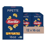 Barilla Pipette Pasta, 16 oz. Box (Pack of 12) - Non-GMO, Made with Durum Wheat Semolina - Kosher Certified