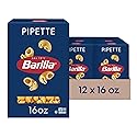 Barilla Pipette Pasta, 16 oz. Box (Pack of 12) - Non-GMO, Made with Durum Wheat Semolina - Kosher Certified