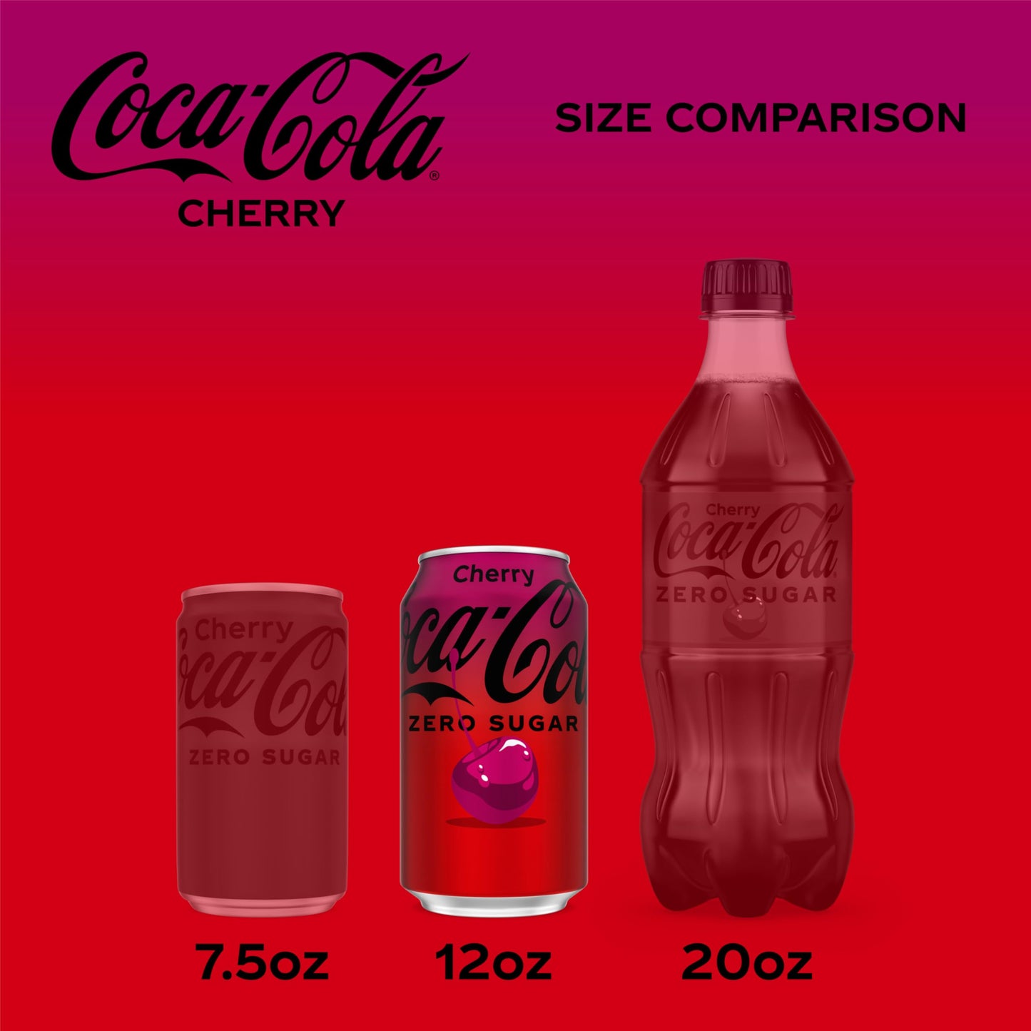 Coca-Cola Cherry Zero, 12 fl oz, 12 Pack