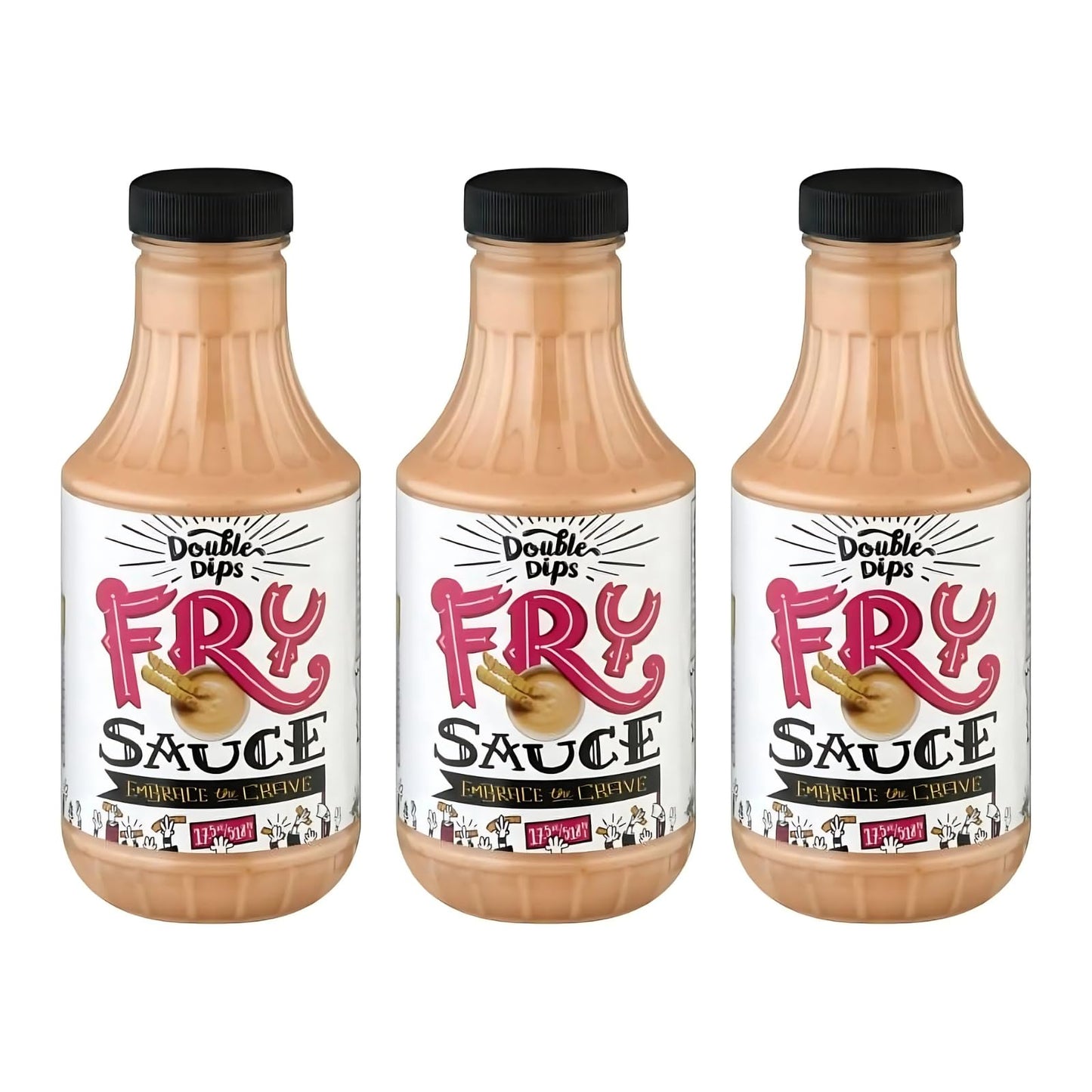 Stephen’s Double Dips Zesty Dipping for Burgers & Sandwiches, Fry Sauce 13.9 oz (Pack of 3)
