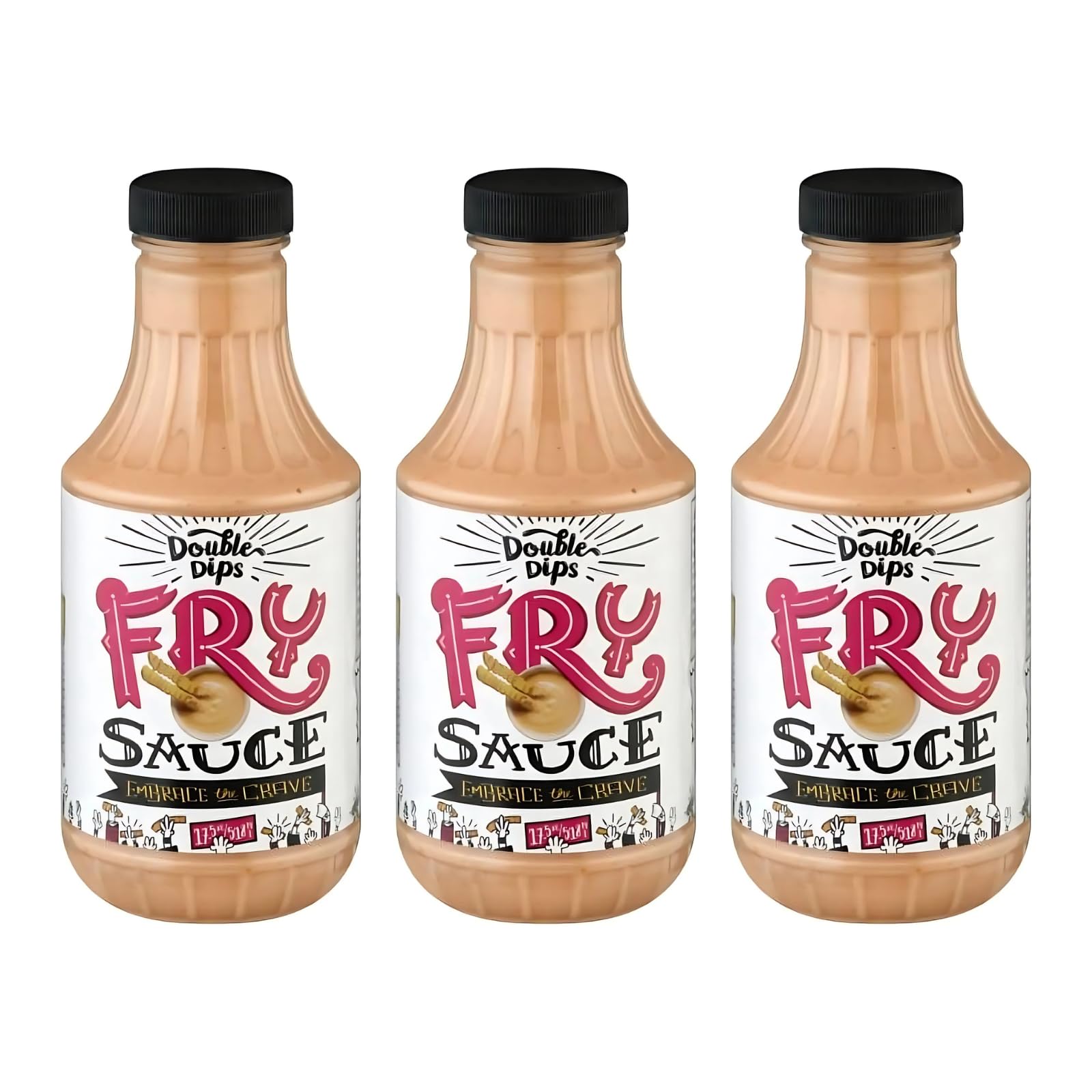 Stephen’s Double Dips Zesty Dipping for Burgers & Sandwiches, Fry Sauce 13.9 oz (Pack of 3)
