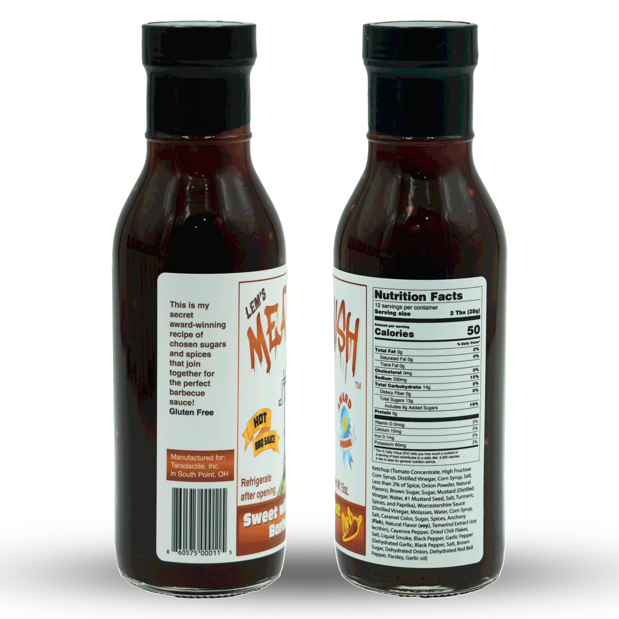 Lem’s Meat Varnish BBQ Sauce 12 oz Bottle Sweet Hot Barbecue Sauce 2-pack