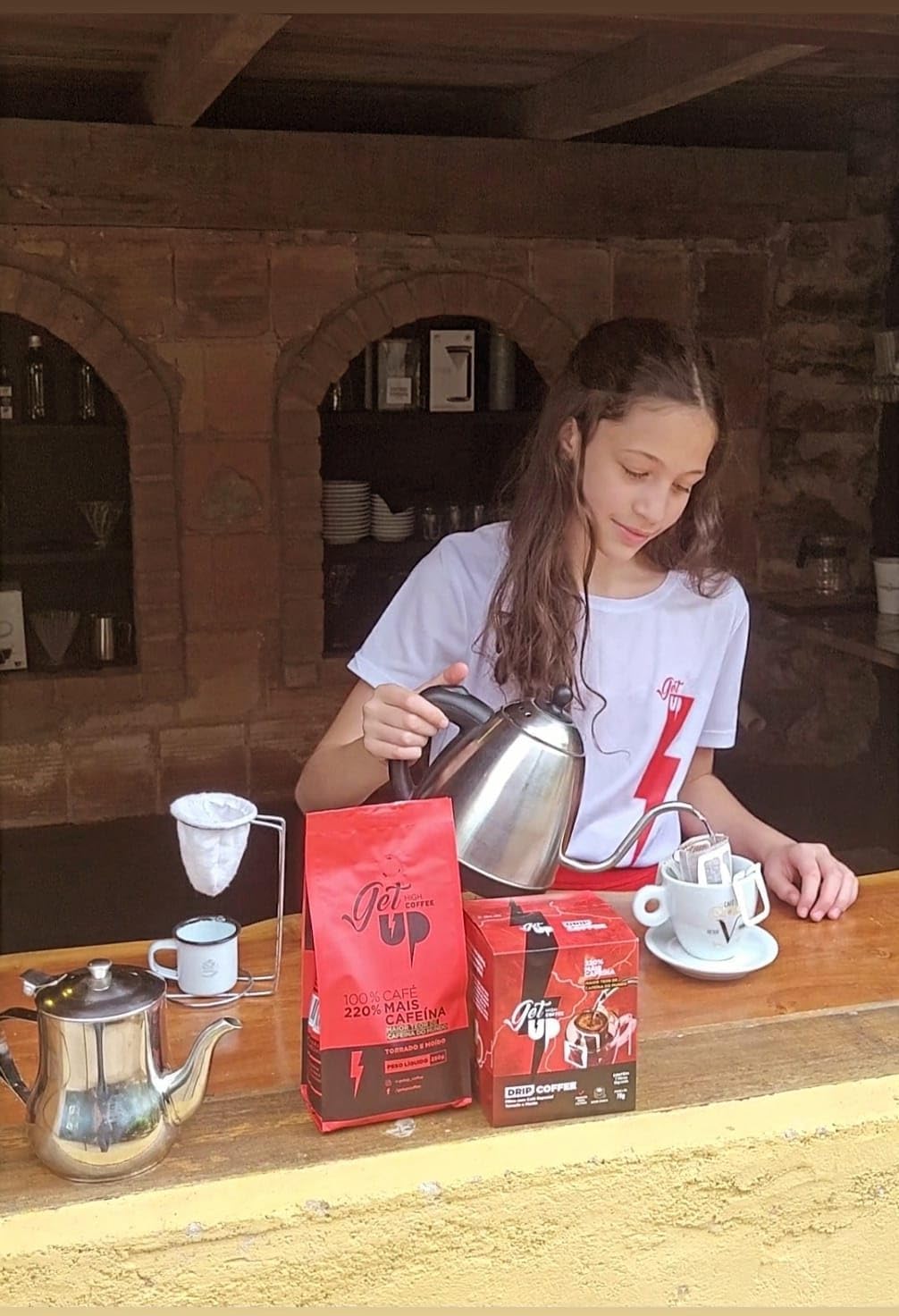 Drip Coffee (Pocket Coffee) - Sachets with Flexible Stems (box with 7 units) - 70g - Get Up Coffee 200% More Caffeine for Maximum Performance - Ideal