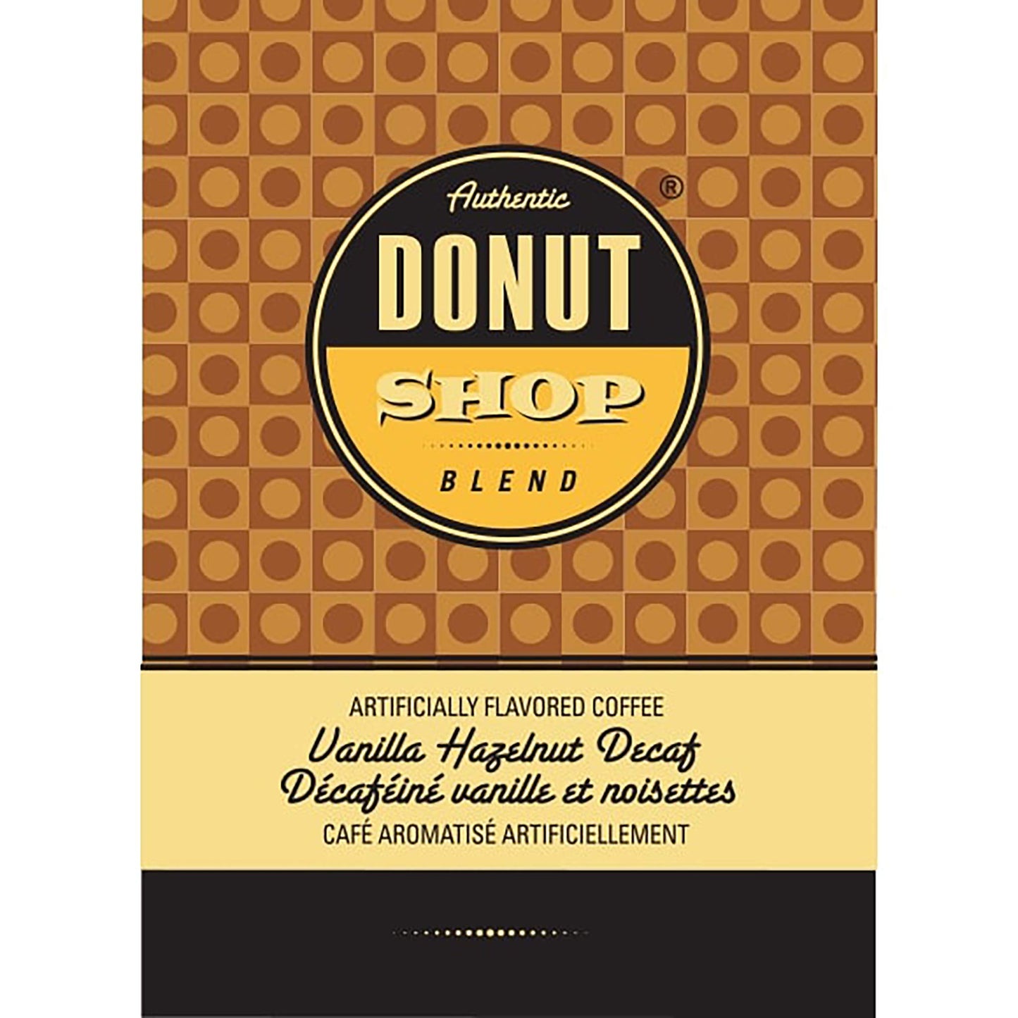 Authentic Donut Shop Blend Decaf Vanilla Hazelnut Single Serve Cups for Keurig K Cup Brewers, 24 Count