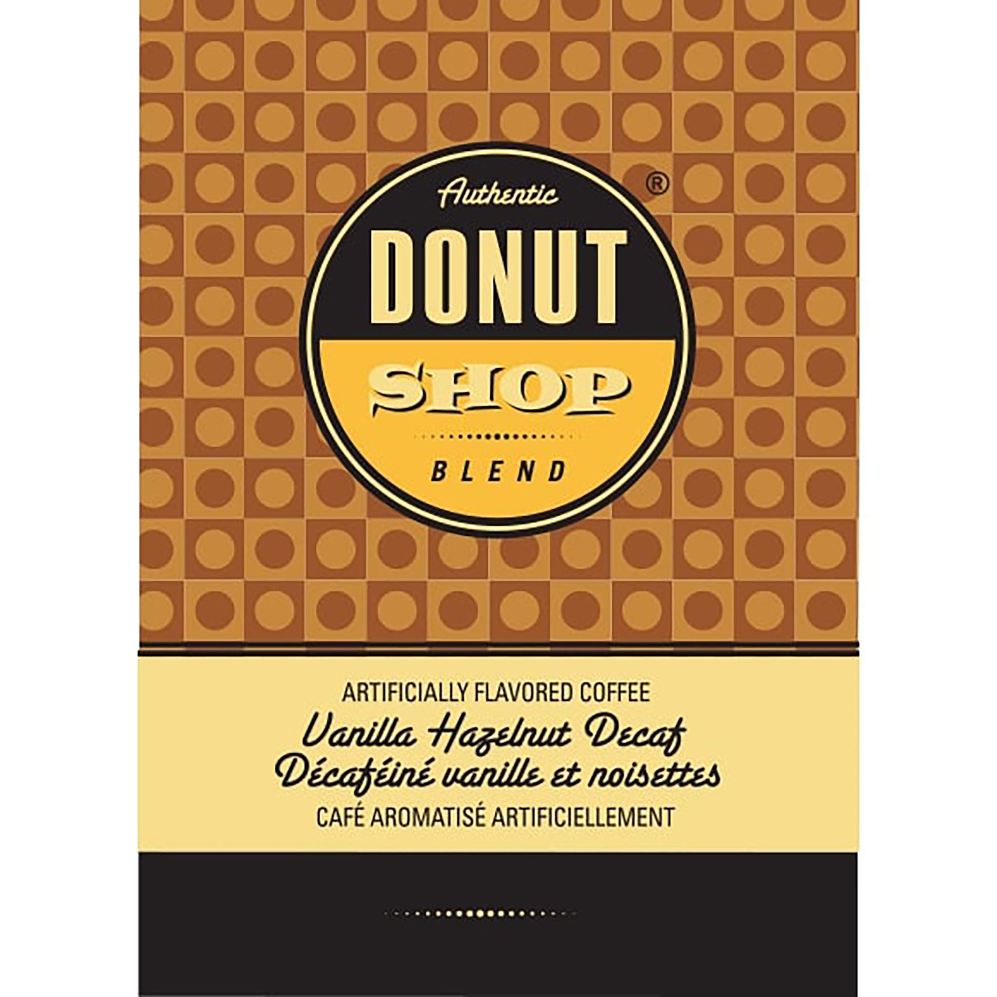 Authentic Donut Shop Blend Decaf Vanilla Hazelnut Single Serve Cups for Keurig K Cup Brewers, 24 Count