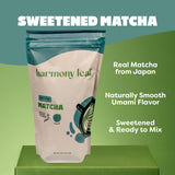 Harmony Leaf Sweetened Matcha Green Tea Powder, 35.3 oz, Makes ~80 Drinks, Matcha Latte Mix for Cafes and Home