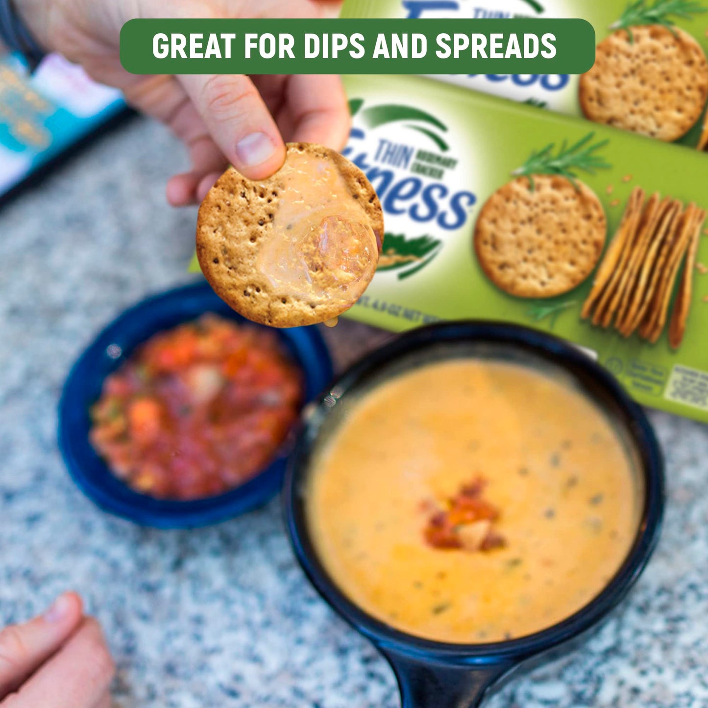Nestle Fitness Thins Rosemary Crackers (2-Pack) 100 Calorie Per Serving, Whole Grain, Kosher Certified - Perfect for Dips and Spreads