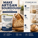Cultures for Health San Francisco Sourdough Style Starter Culture | Homemade Artisan Bread | Heirloom, non-GMO | Live Culture Bread Mix | Easy
