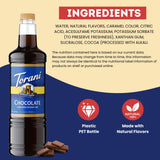 Torani Sugar Free Chocolate Syrup 1 Liter Bottle with Pump Dispenser - Zero Sugar, Zero Calories, Keto Friendly, Gluten Free Chocolate Flavor