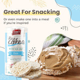 LIEBERS Snack Sea Salt Rice Cakes, Dairy Free, Wheat Free, Gluten Free, And Vegan options Kosher Certified, (3-Pack)