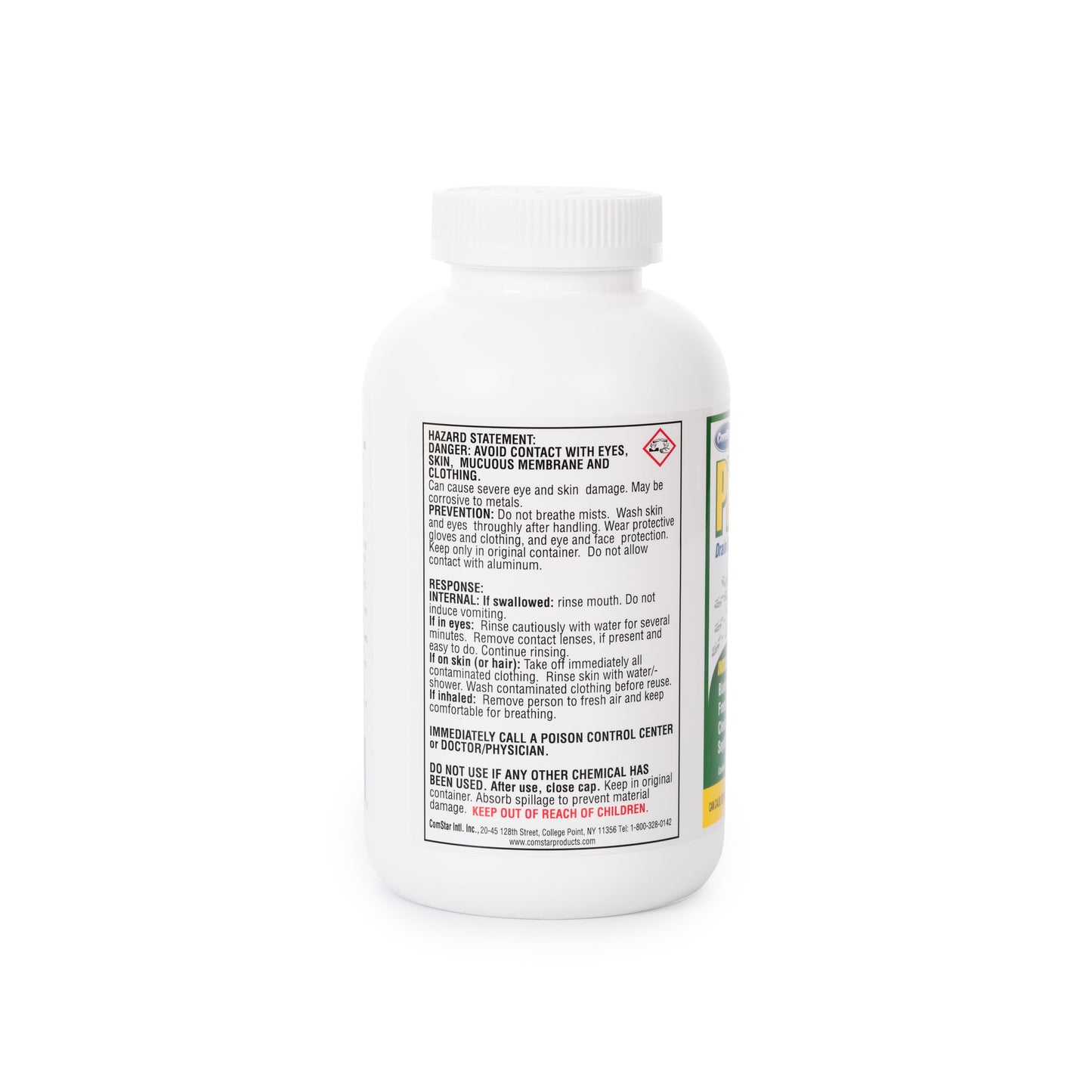 ComStar Piranha - Crystal Flakes, 2 Pounds Non-Acid Drain Cleaner That Dissolves Grease, Hair & Root Growth in Sewer Lines Instantly, Made in USA