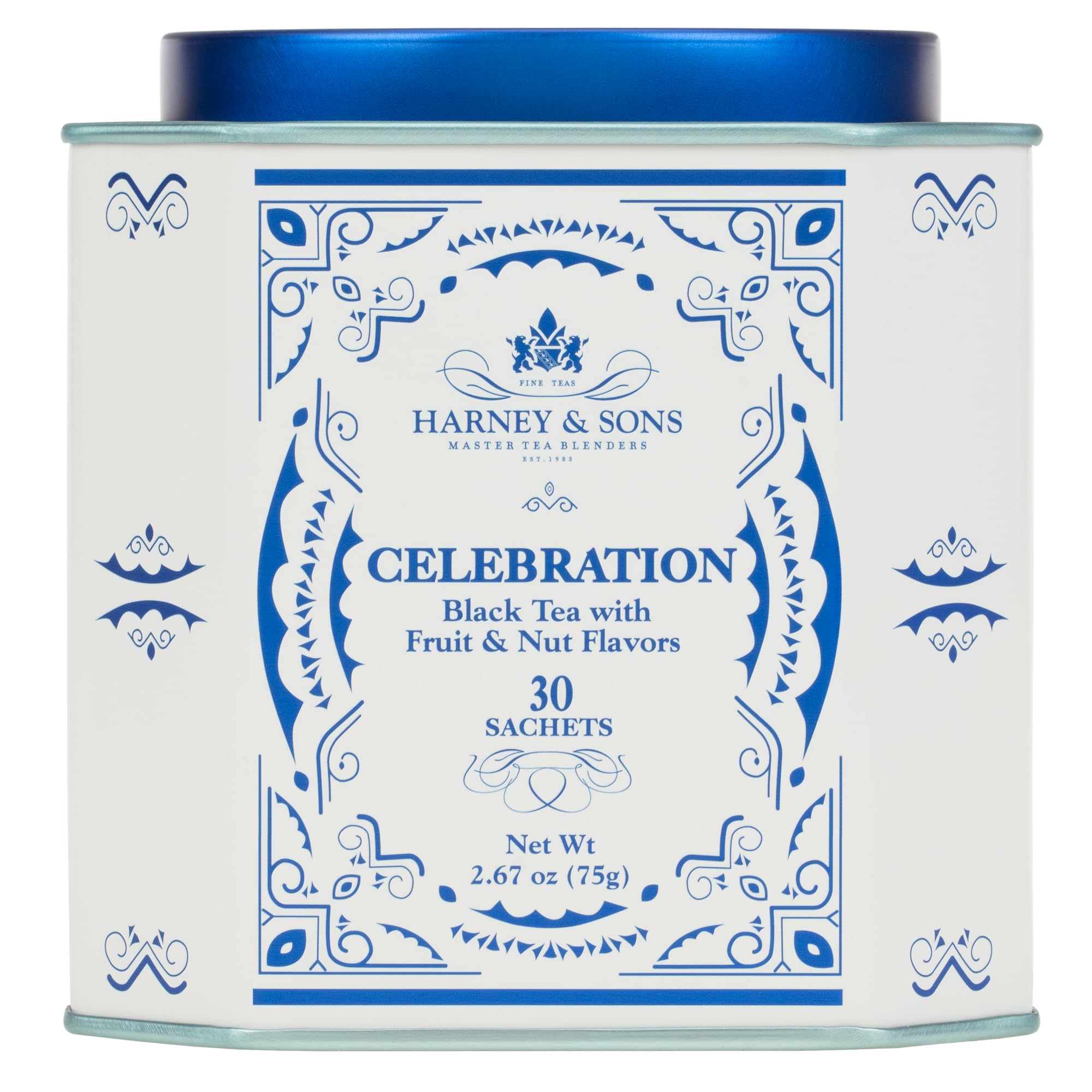 Harney & Sons Celebration, Black Tea with Apricot, Hazelnut, and Cinnamon Flavor, 30 Count