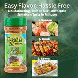 Chef Morgan’s Kitchen Jerk Seasoning - MSG & Gluten Free, 8oz. Authentic Jamaican Spice Blend for Jerk Chicken - Dry Rub for Grilling, Baking