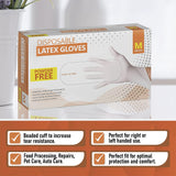 SPRINGCARE Disposable Latex Gloves, Powder Free (100 Gloves Per Box) (Extra Large)