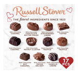 Russell Stover Valentine's Day Red Foil Heart - Pack of 2 - Assorted Milk and Dark Chocolate - 17 Pieces Per Box - Great For Sharing with Friends