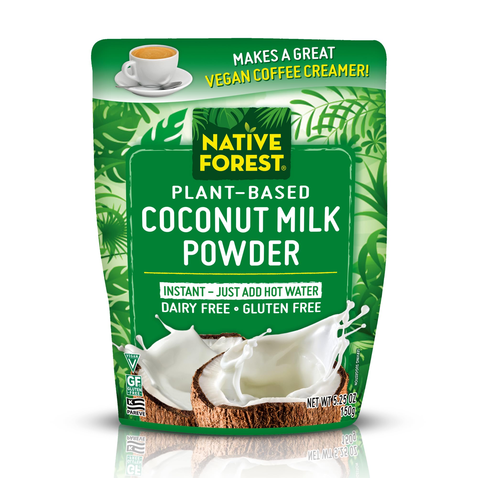 Native Forest Coconut Milk Powder - Vegan Coconut Cream Powdered Creamer, Dairy Free, Gluten Free - 5.25 ounce Bags (Pack of 6)